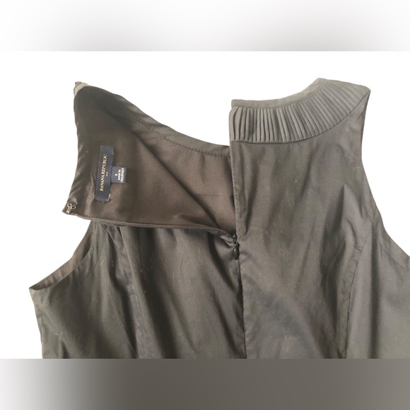 Banana Republic Black Sleeveless Cotton Blend Dress Sz 6 - Picture 7 of 10